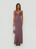 Esolda Ruched Low Back Maxi Dress Dusty Mauve