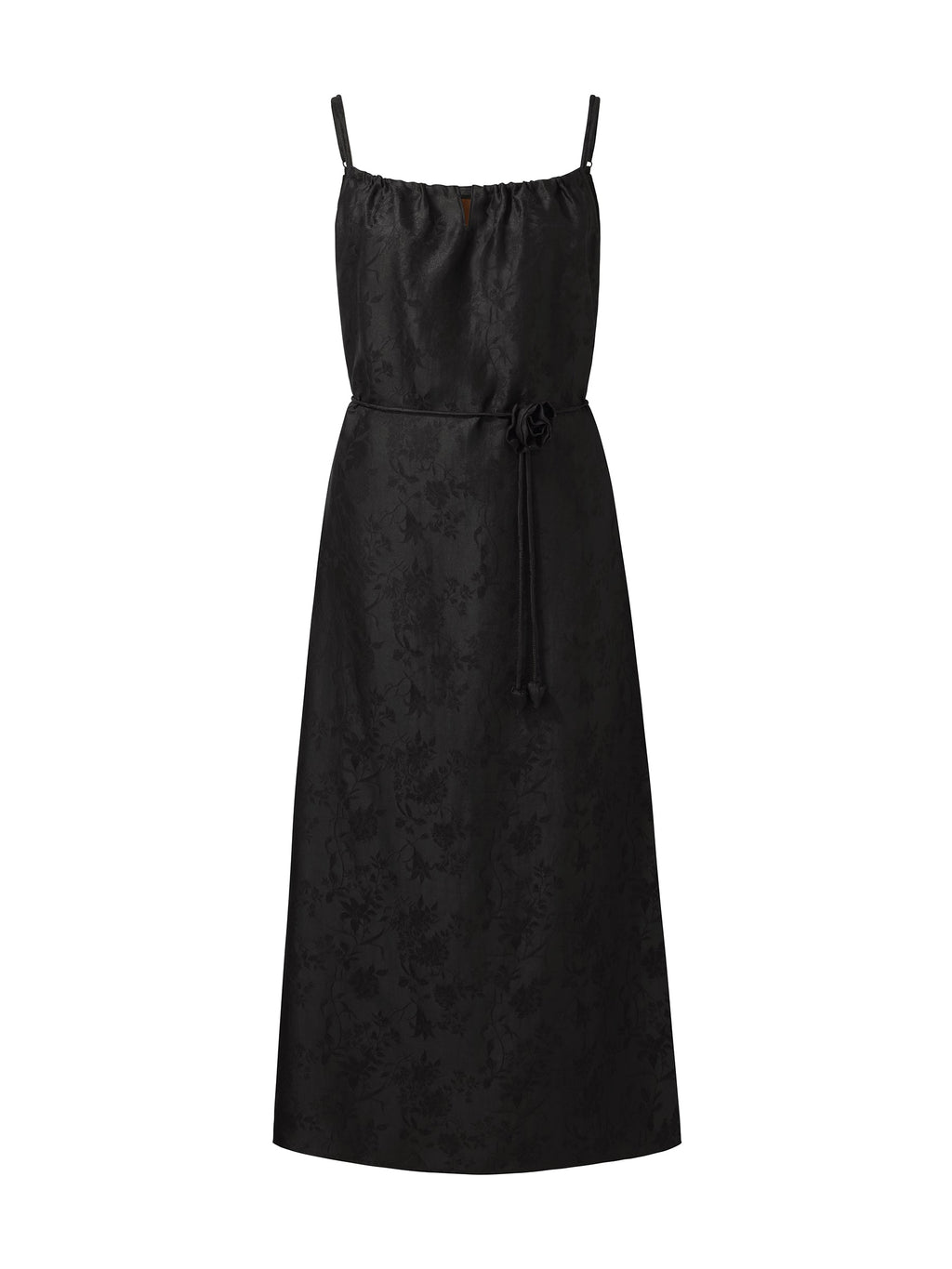 25MM Xiang Yun Silk Jacquard Adjustable Straps Women Maxi Dress