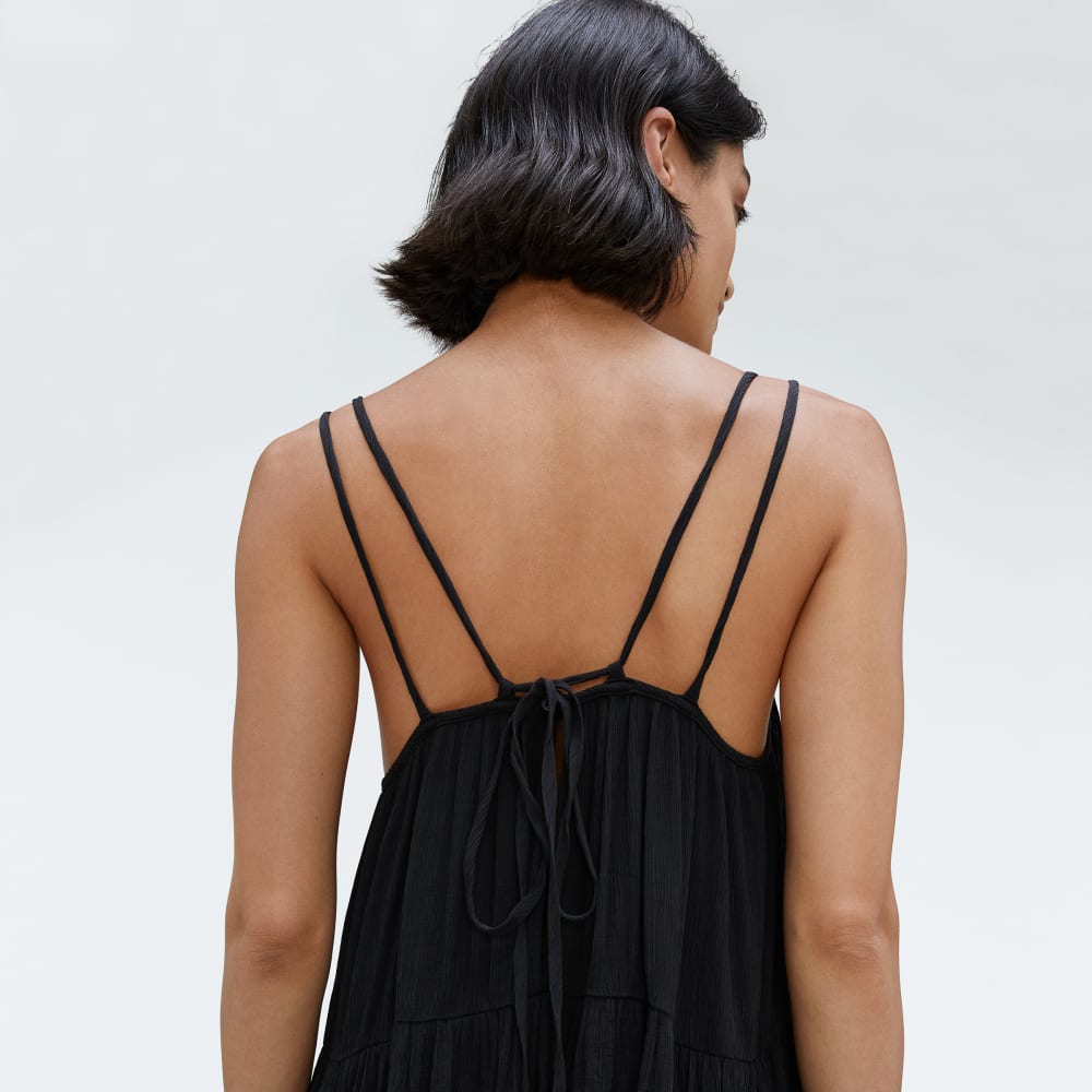 The Naia? Ripple Tiered Maxi Dress | Black