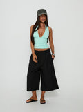 Busy Busy Low Baggy Capri Pant Black