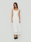 Garconne Textured Maxi Dress White