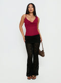 Gogo Lace Flare Pants Black