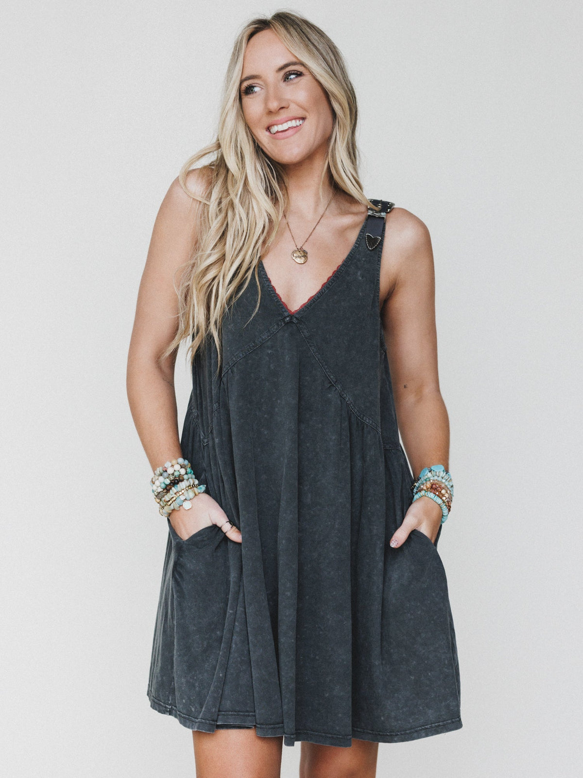 Whisked Away Dress - Charcoal - Pre Order