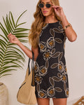 Sunny Bloom Floral Shift Mini Dress