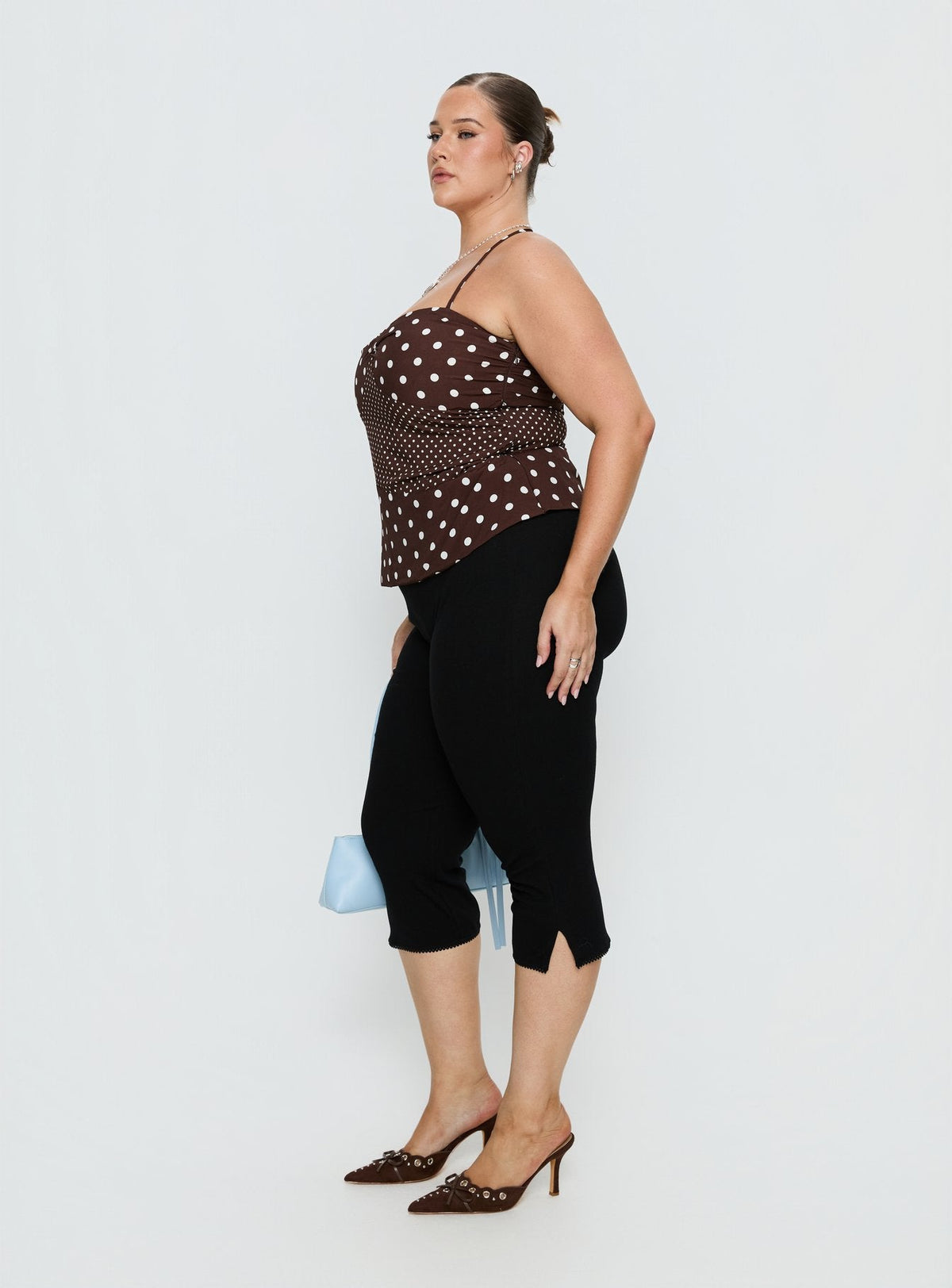 Baseline Rib Capri Pants Black Curve