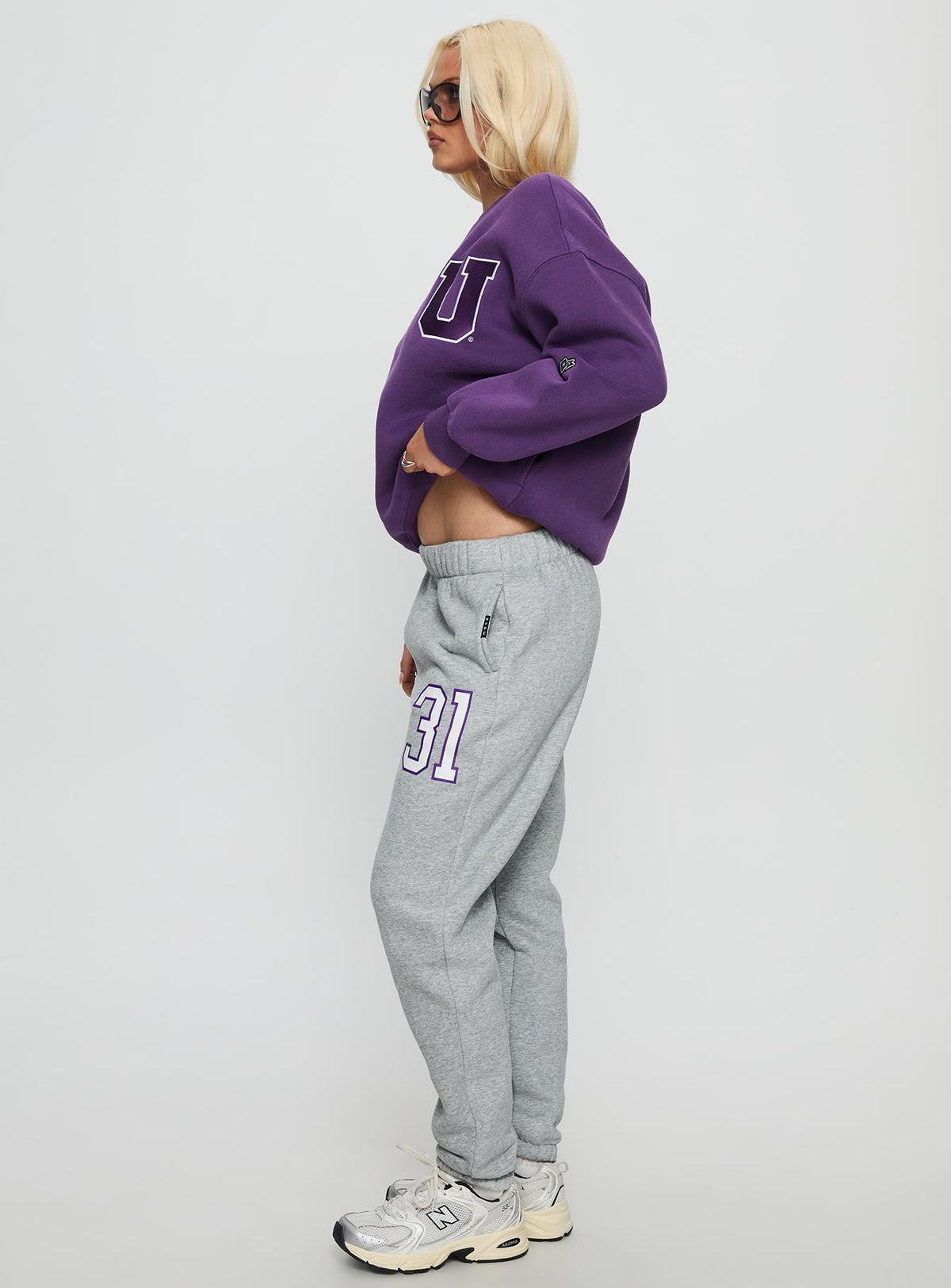NYU Basic Sweatpants Heather Grey