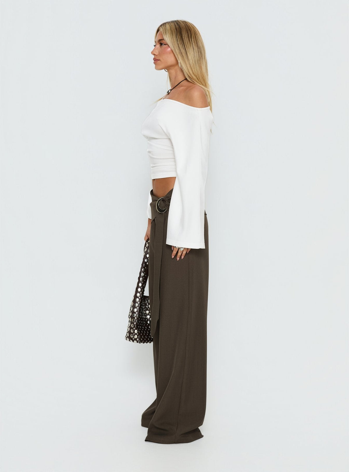 Elisson Layered Buckle Pants Grey