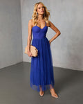 Plus One Tulle Pleated Midi Dress