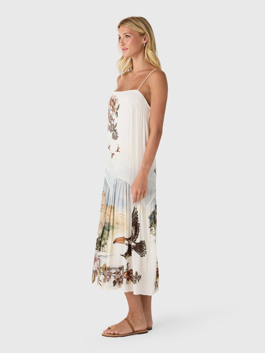 Farm Rio Women's Toile De Rio Sleeveless Maxi Dress