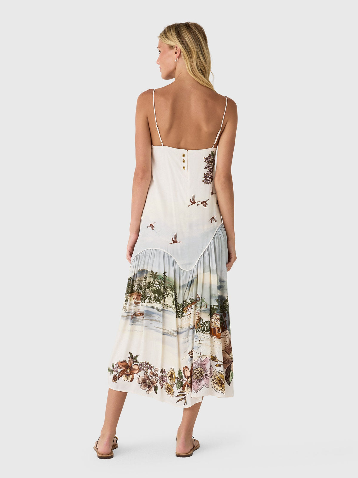 Farm Rio Women's Toile De Rio Sleeveless Maxi Dress