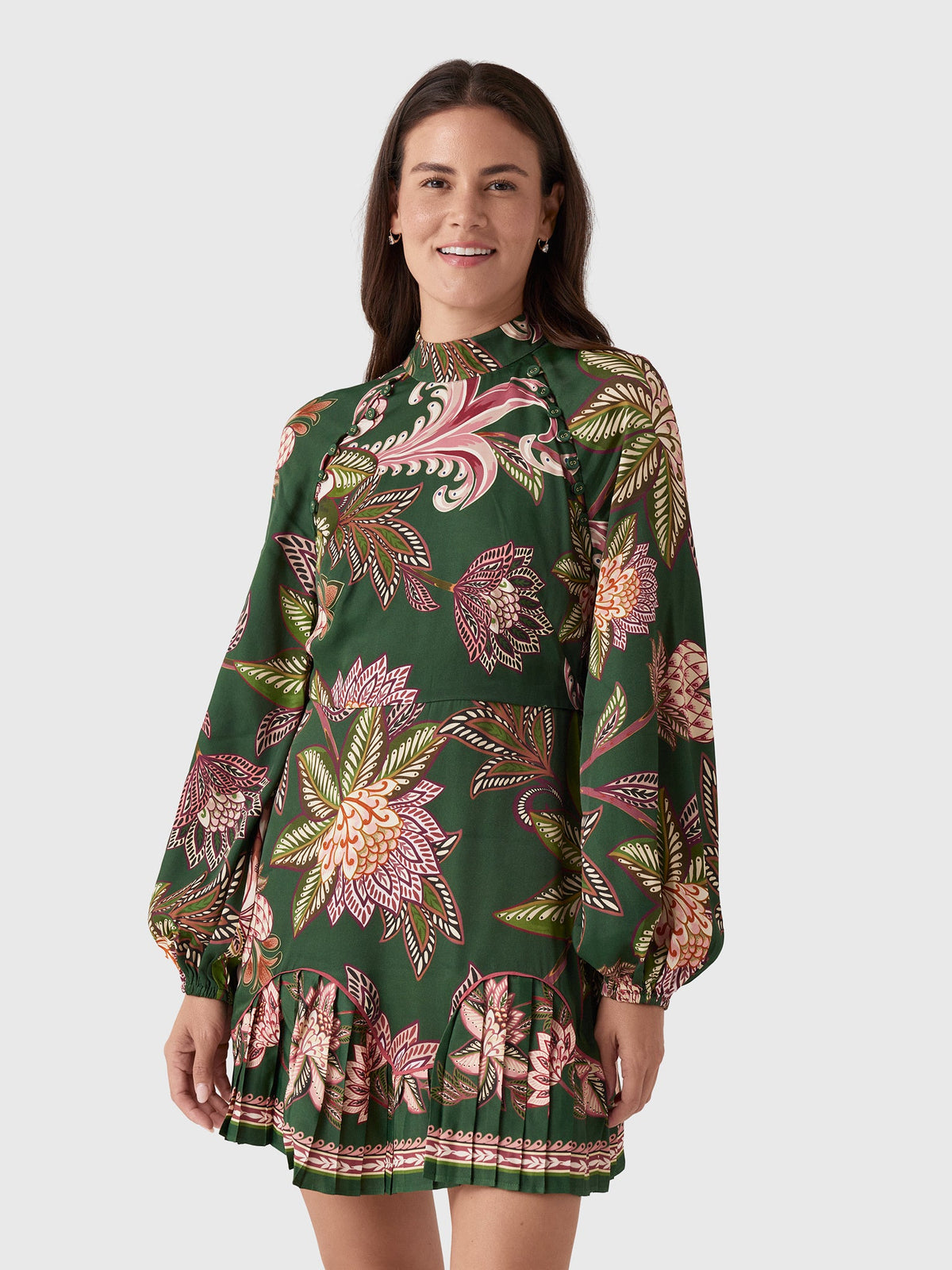 Farm Rio Women's Arabesque Paradise Mini Dress