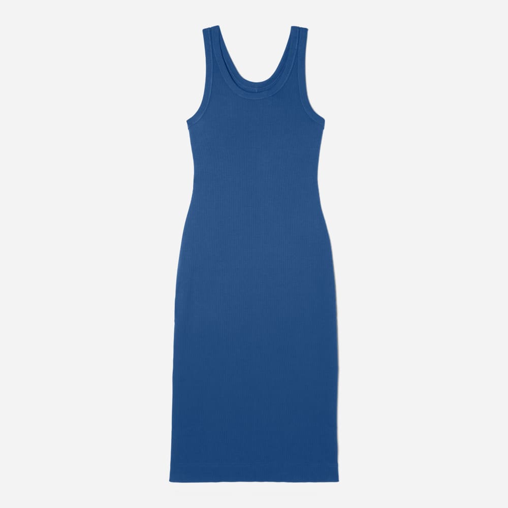 The '90s Rib Dress | Deep Blue