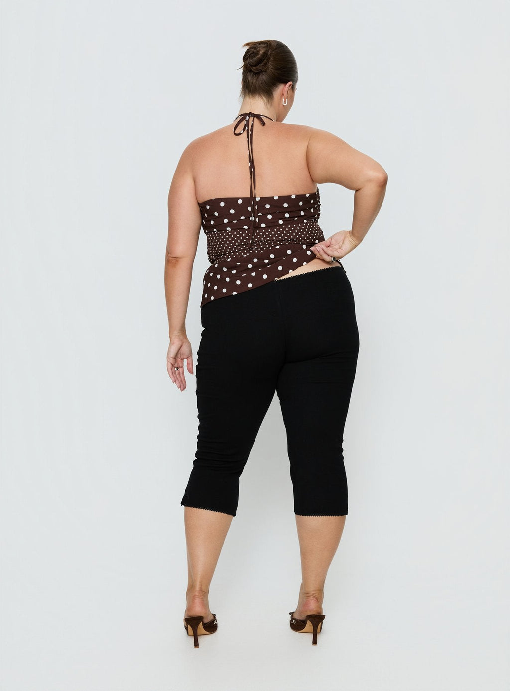Baseline Rib Capri Pants Black Curve