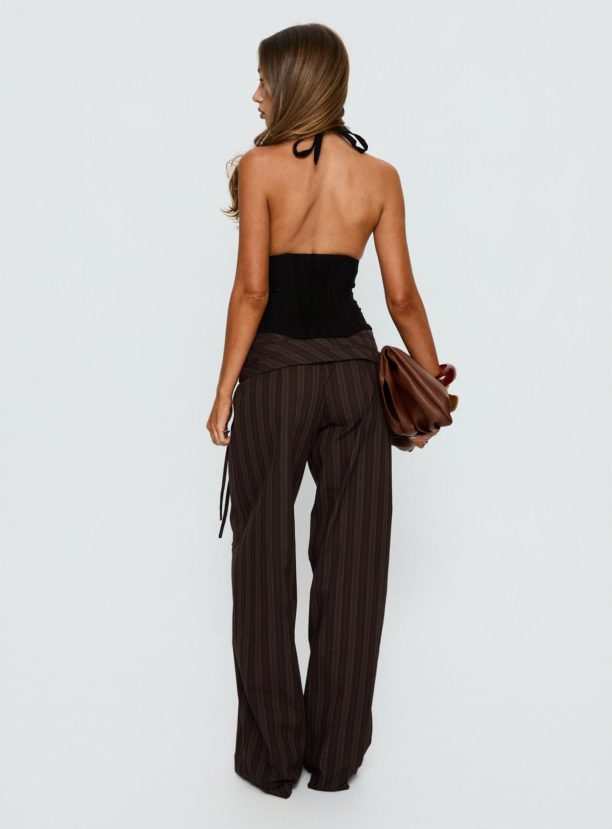Seneca Wrap Pant Brown Stripe