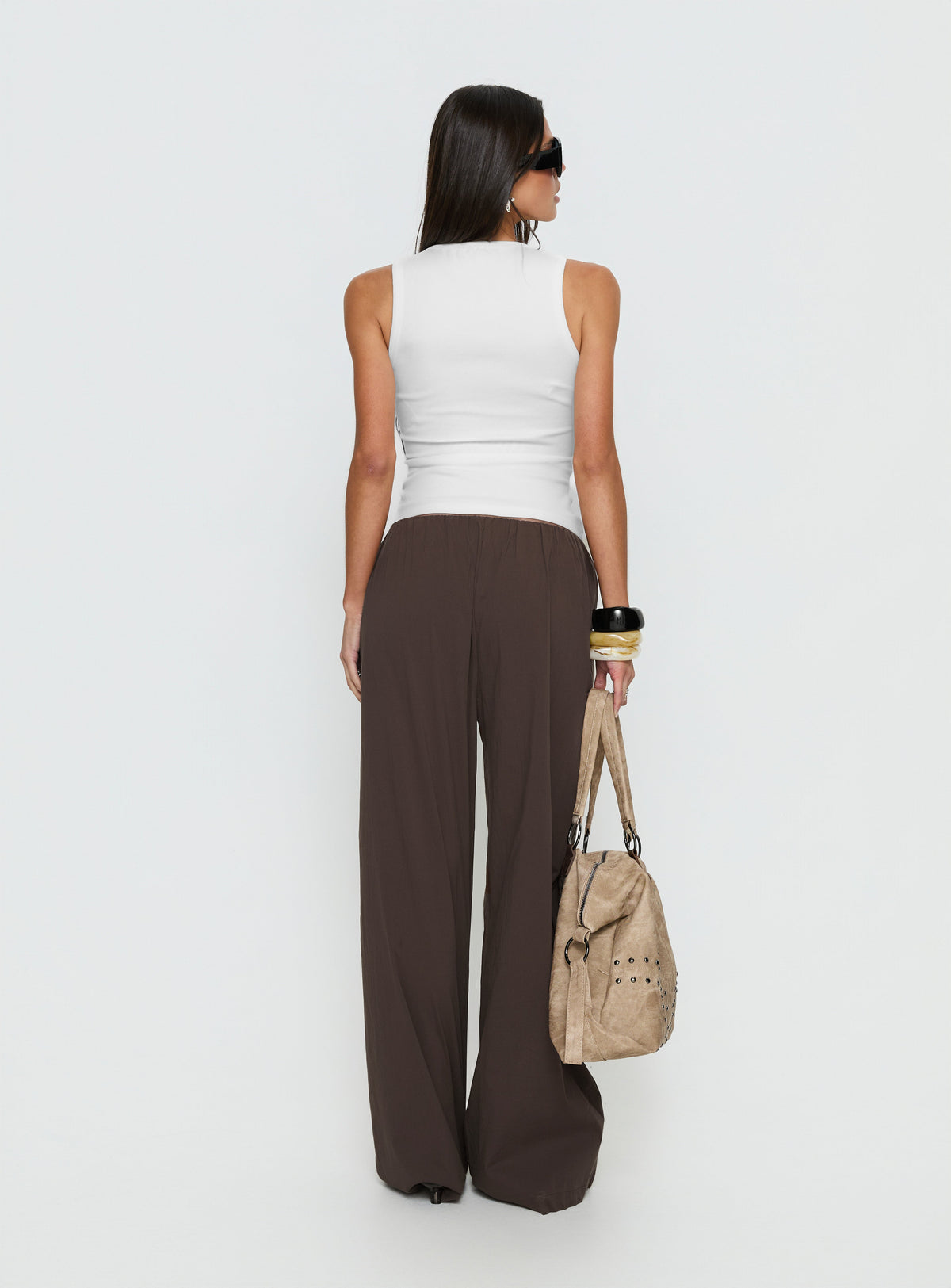 Lunea Concealed Waistband Pants Brown