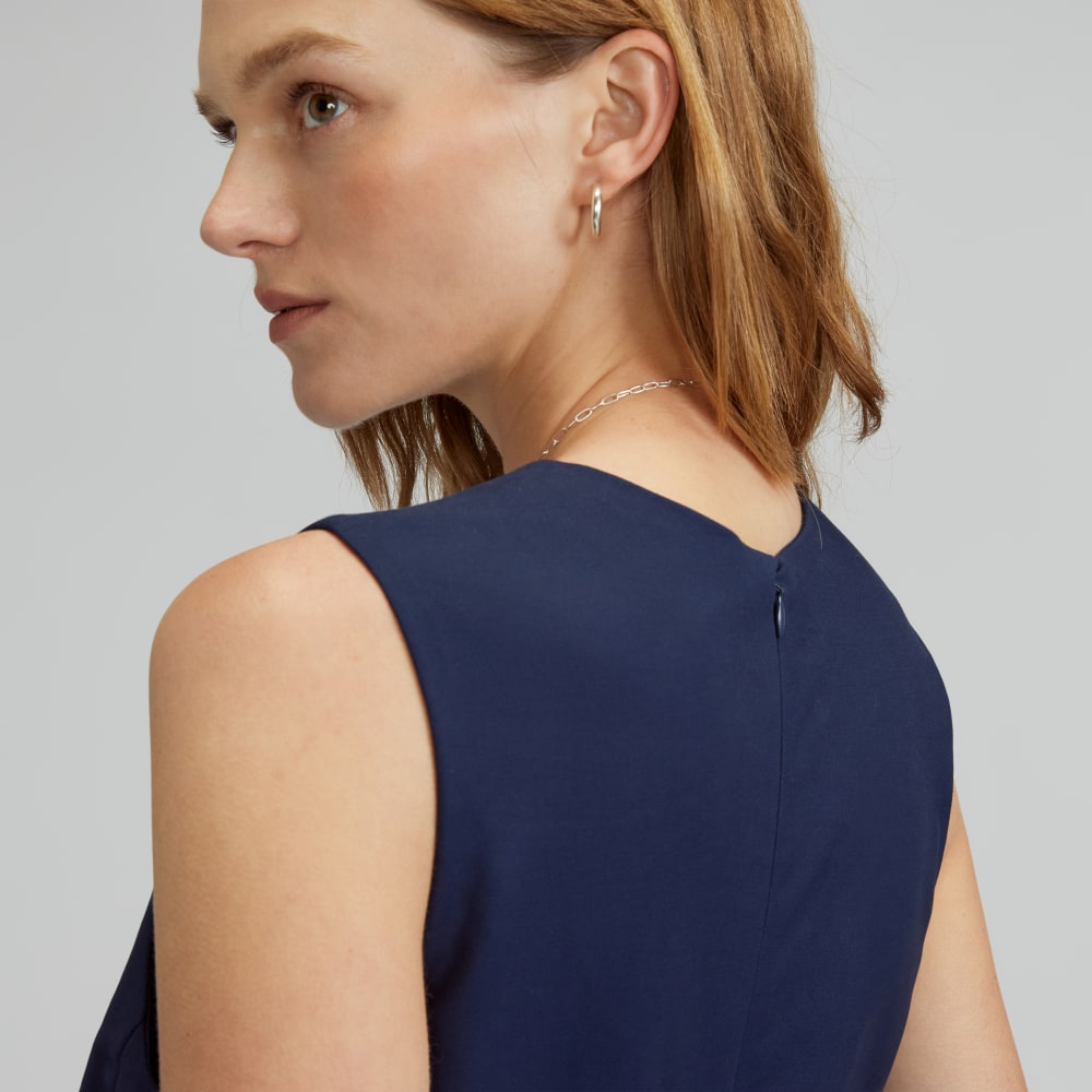The Structured Cotton Jumpsuit | Navy