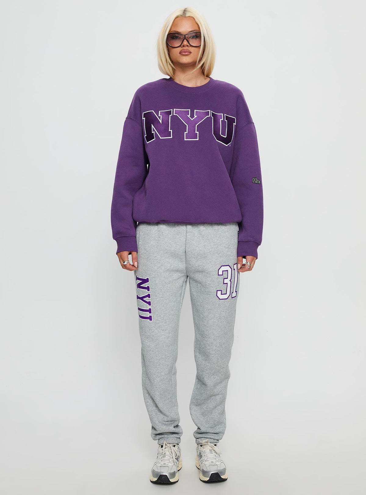 NYU Basic Sweatpants Heather Grey
