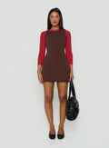 Kipp Raglan Rib V Neck Mini Dress Multi