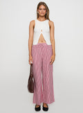 Holiday Tie Front Pants Red/White Stripe