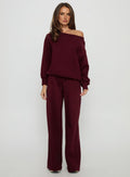 Dodie Wide Leg Pants Washed Currant