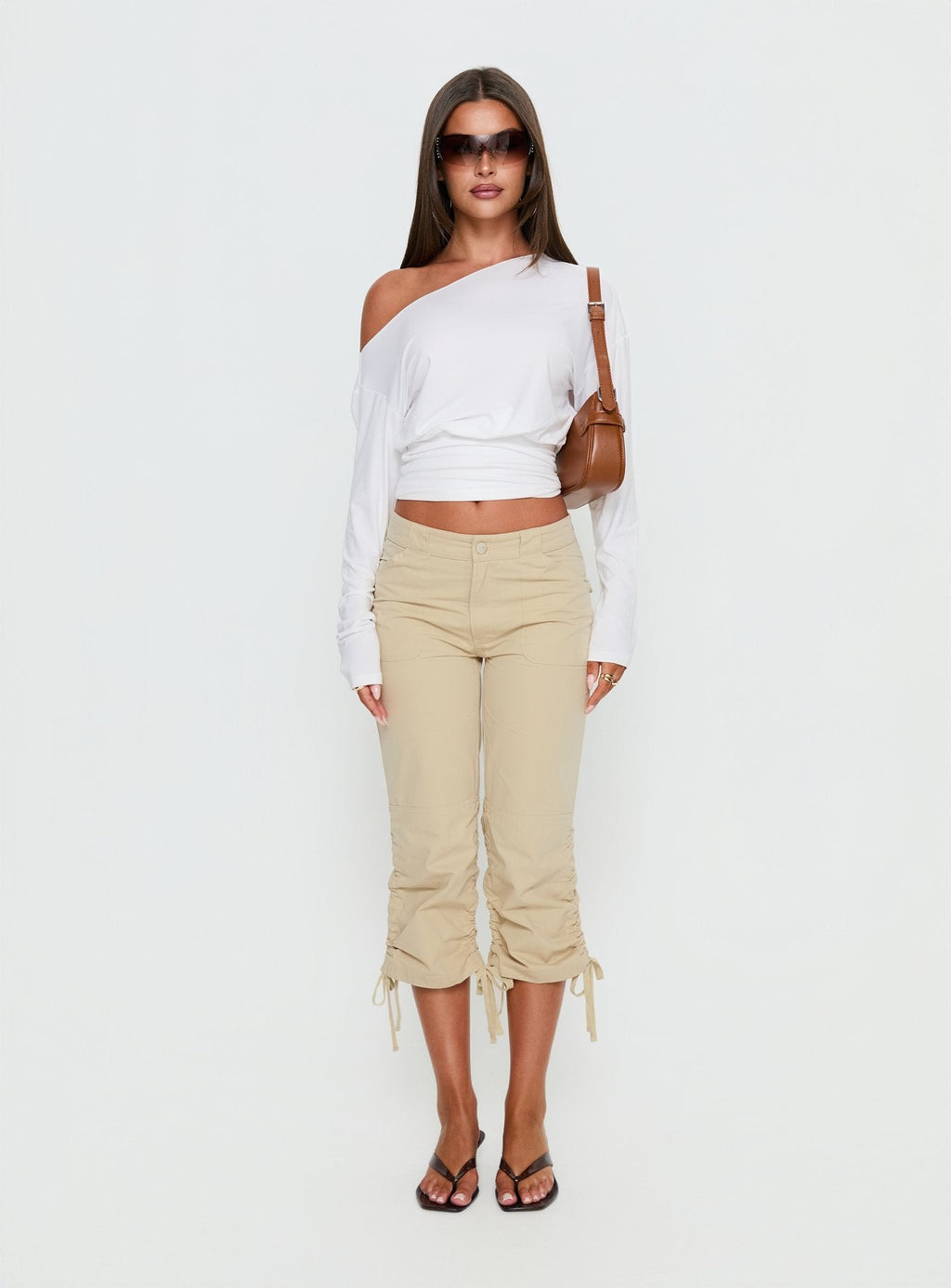 Hot Rod Capri Pant Beige