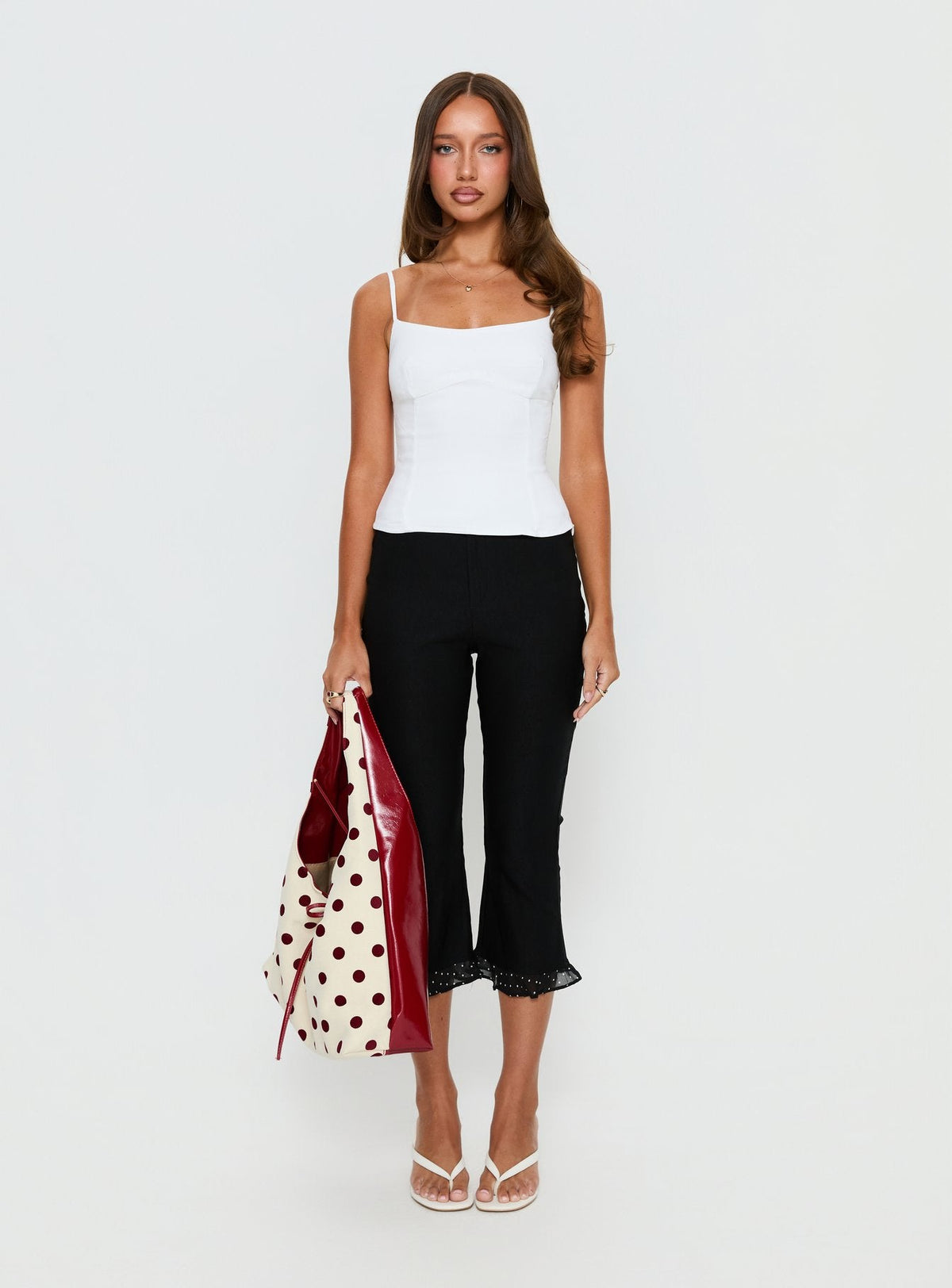 Darsie Frill Capri Black Polka Dot