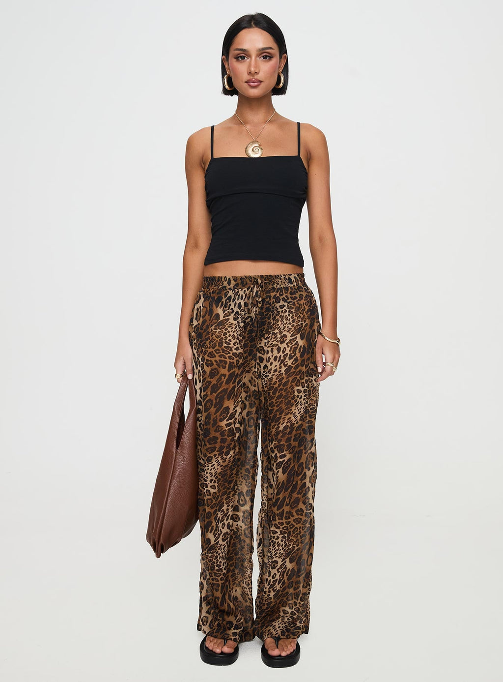 Fyre Wide Leg Pant Leopard