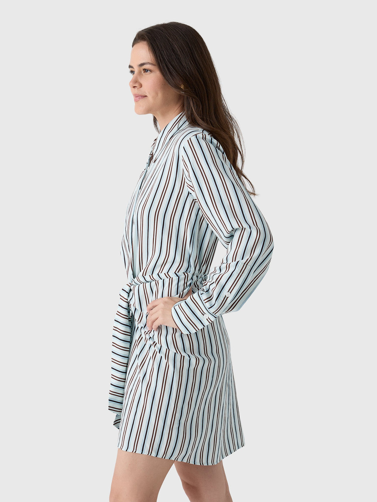 ALC Women's Mia Striped Mini Shirtdress