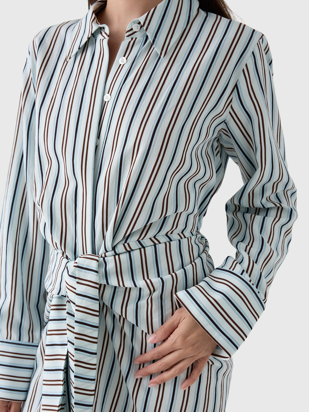 ALC Women's Mia Striped Mini Shirtdress