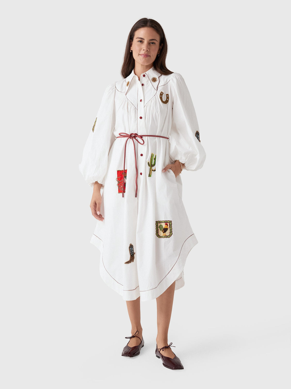 Alemais Women's Westwood Embellished Shirtdress