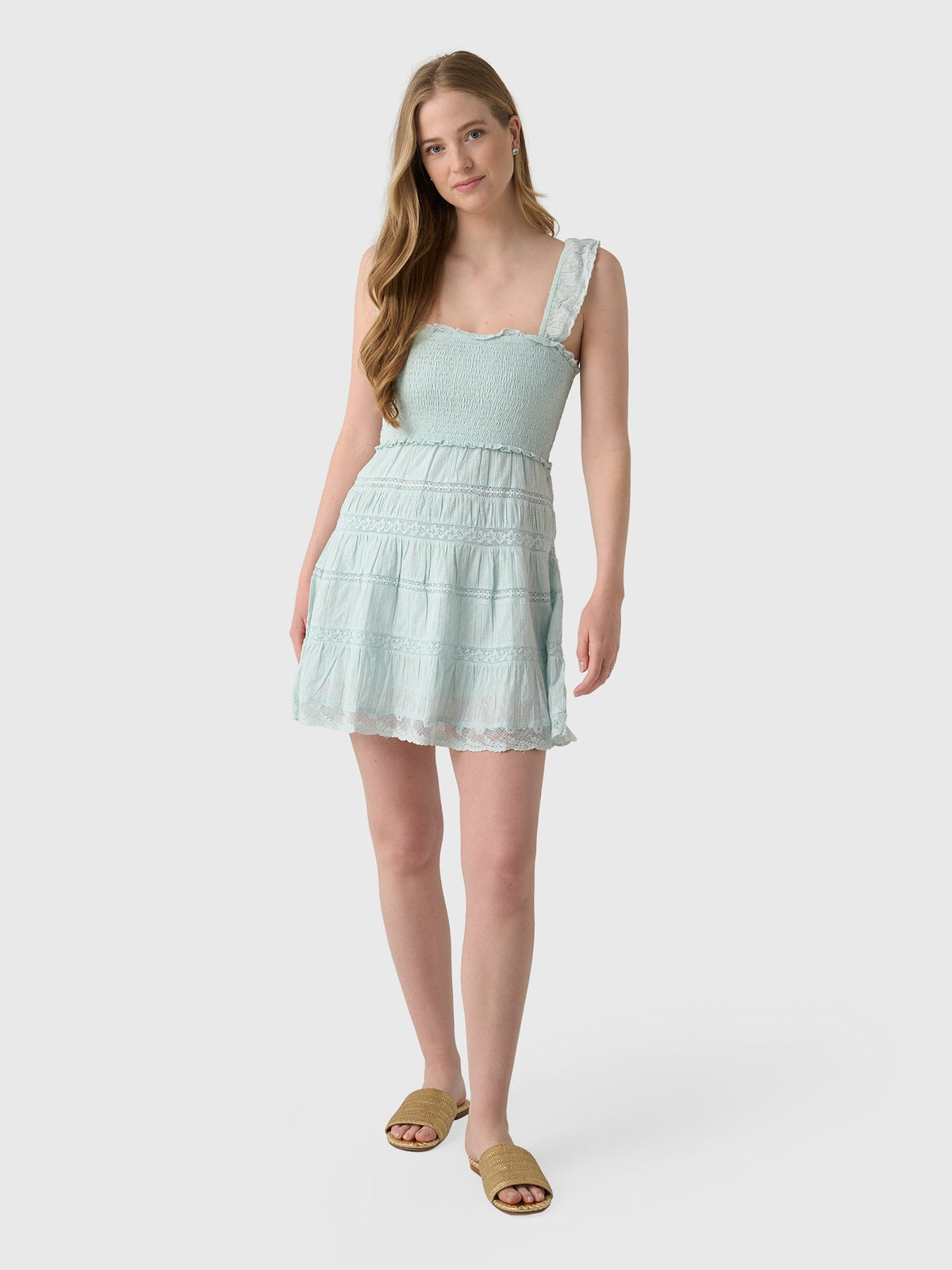 LoveShackFancy Women's Colbera Lace-Trimmed Cotton Mini Dress