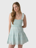 LoveShackFancy Women's Colbera Lace-Trimmed Cotton Mini Dress