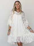 Days in Love Lace Layering Dress  - Cream