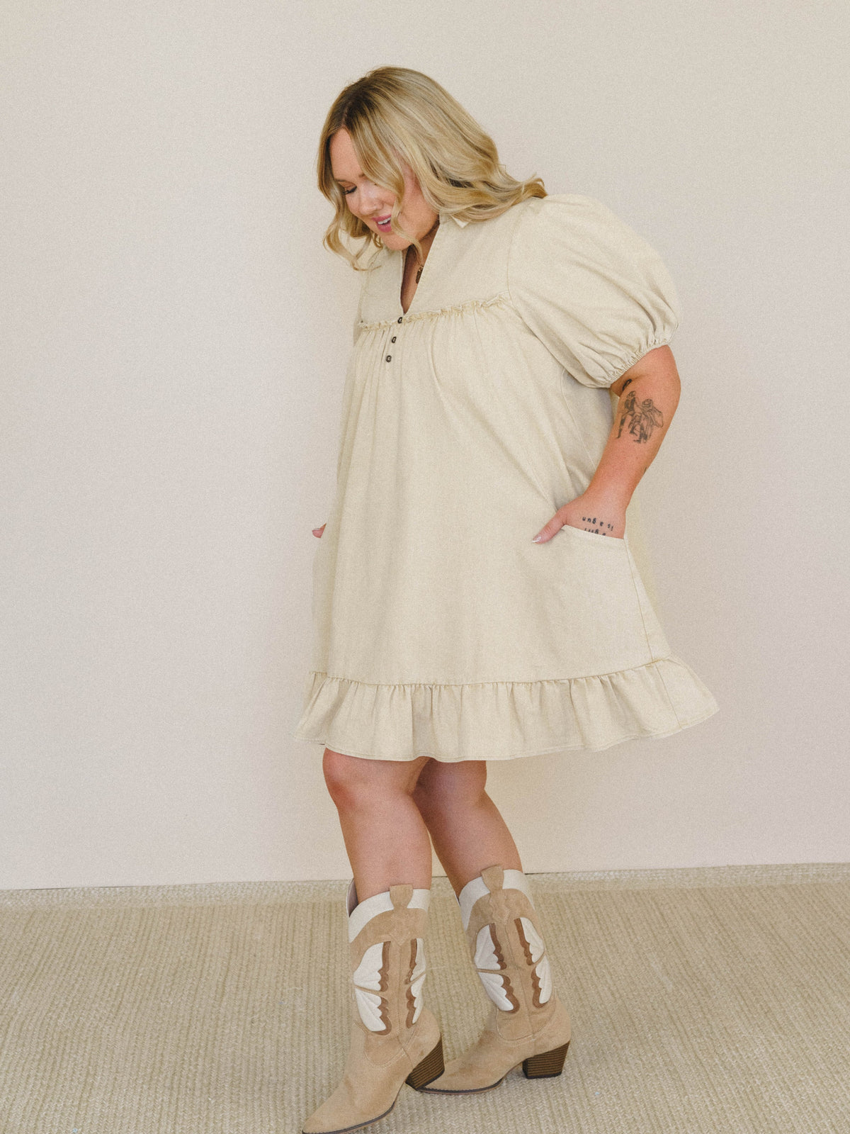 Fables and Folktales Dress - Khaki