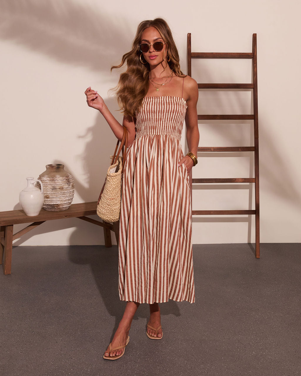 Sandbar Social Striped Midi Dress