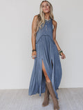 Daisy Chain Maxi Dress - Blue