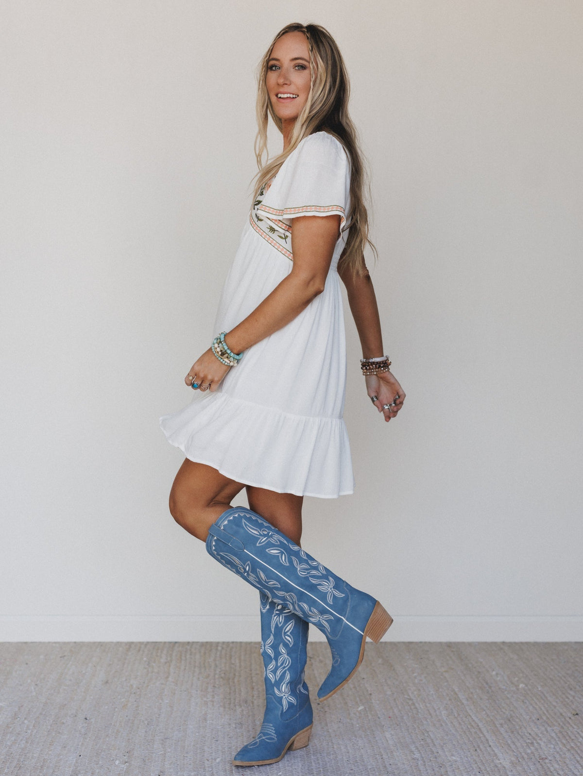 Magdaline Mini Dress - Ivory