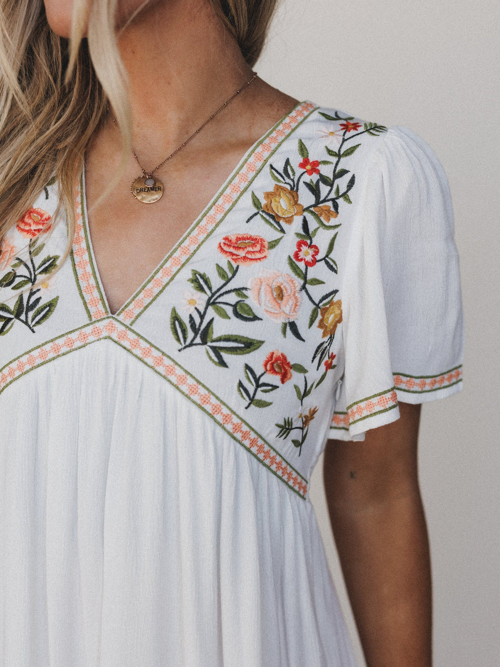 Magdaline Mini Dress - Ivory
