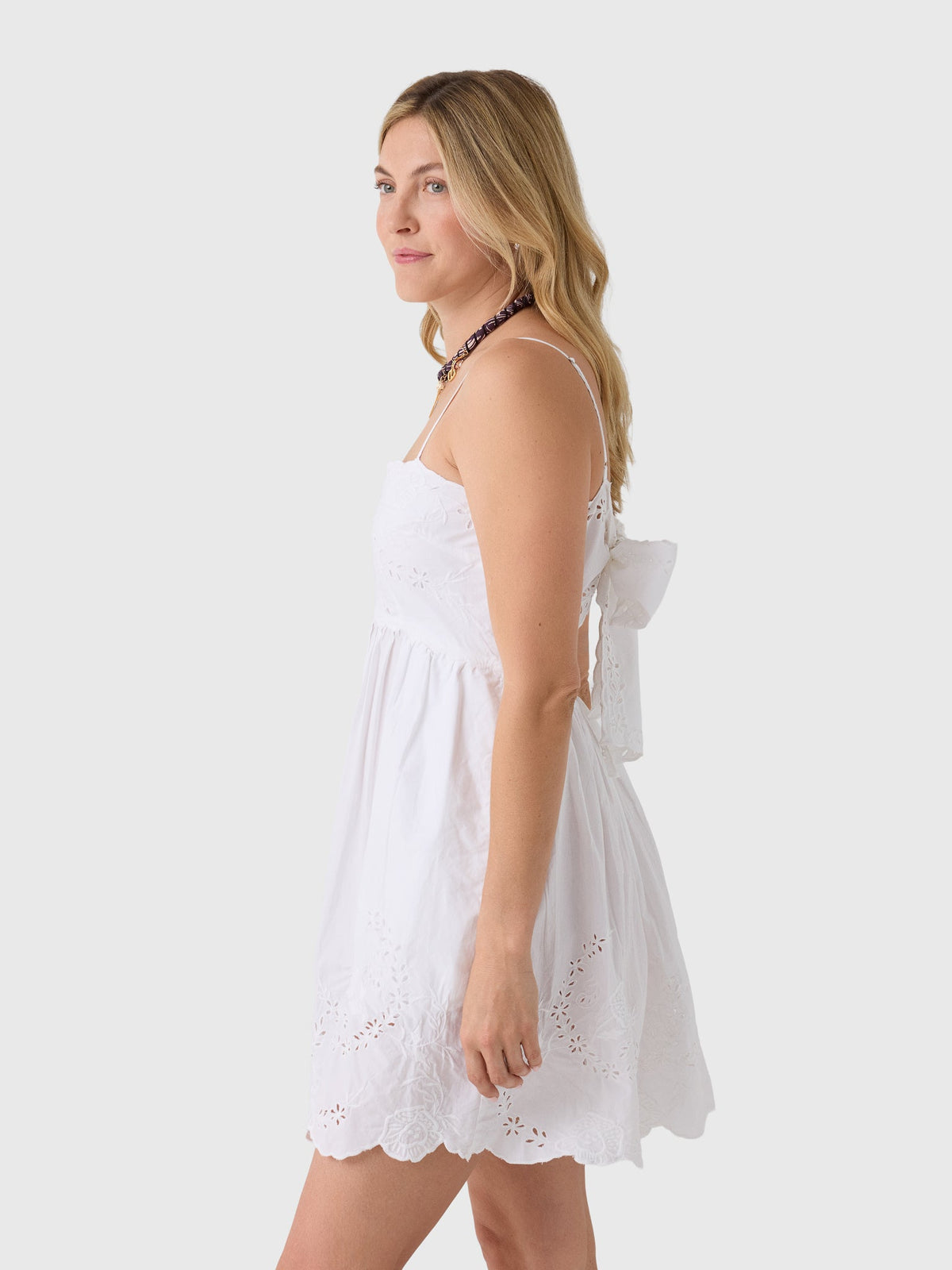 Juliet Dunn Women's Eyelet Embroidered Mini Dress
