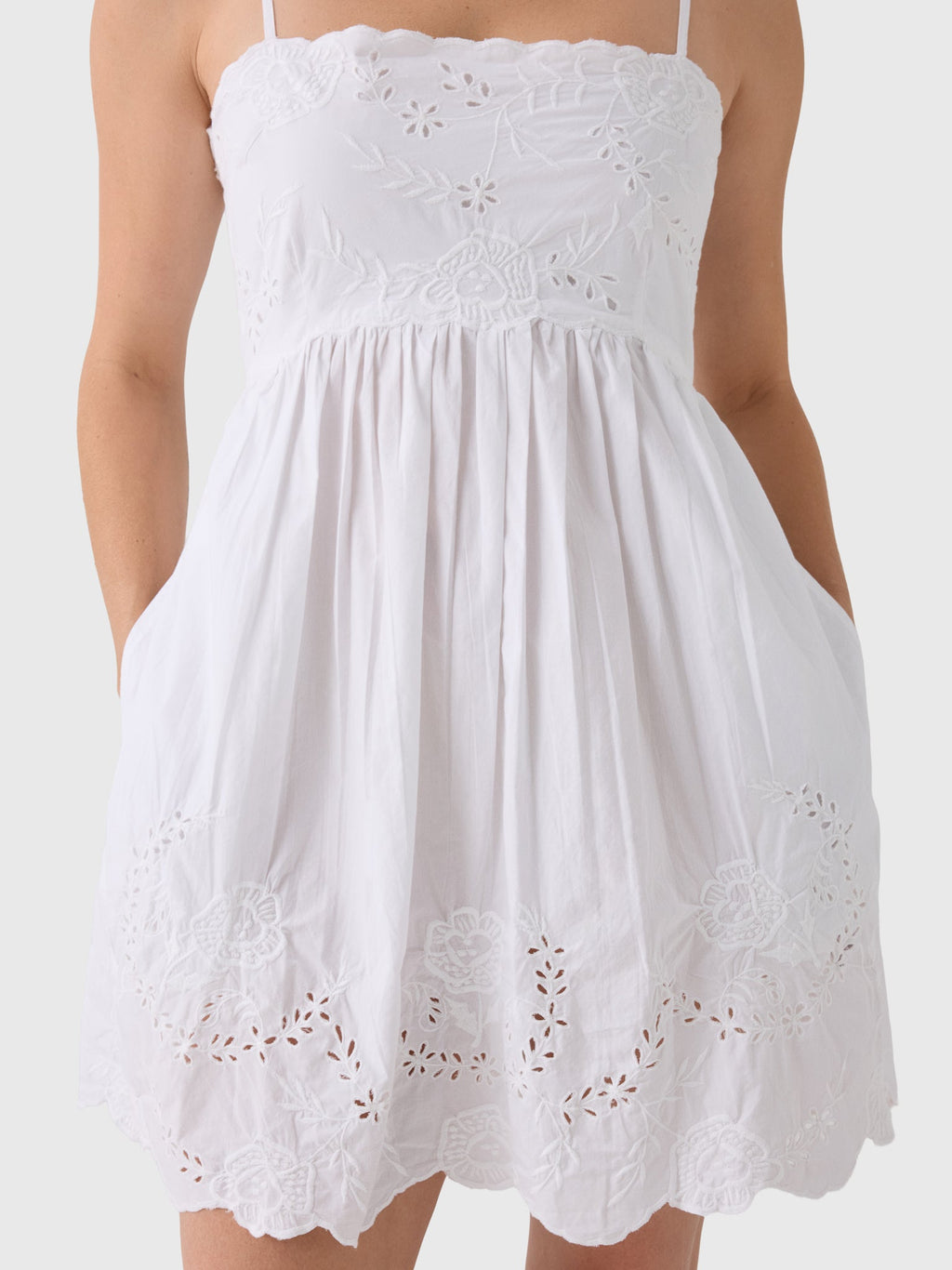 Juliet Dunn Women's Eyelet Embroidered Mini Dress