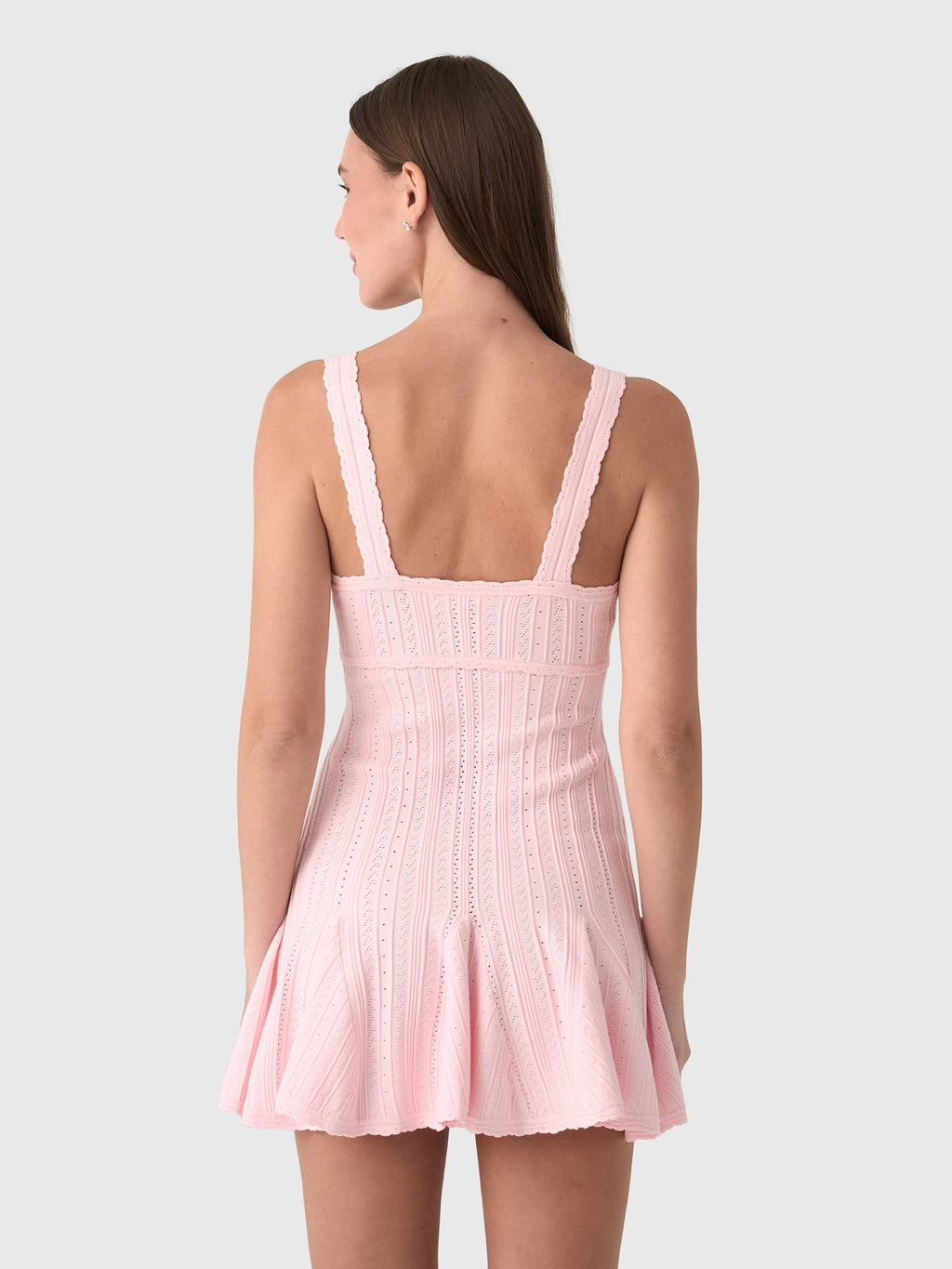 LoveShackFancy Women's Tabatha Stretch Pointelle Mini Dress