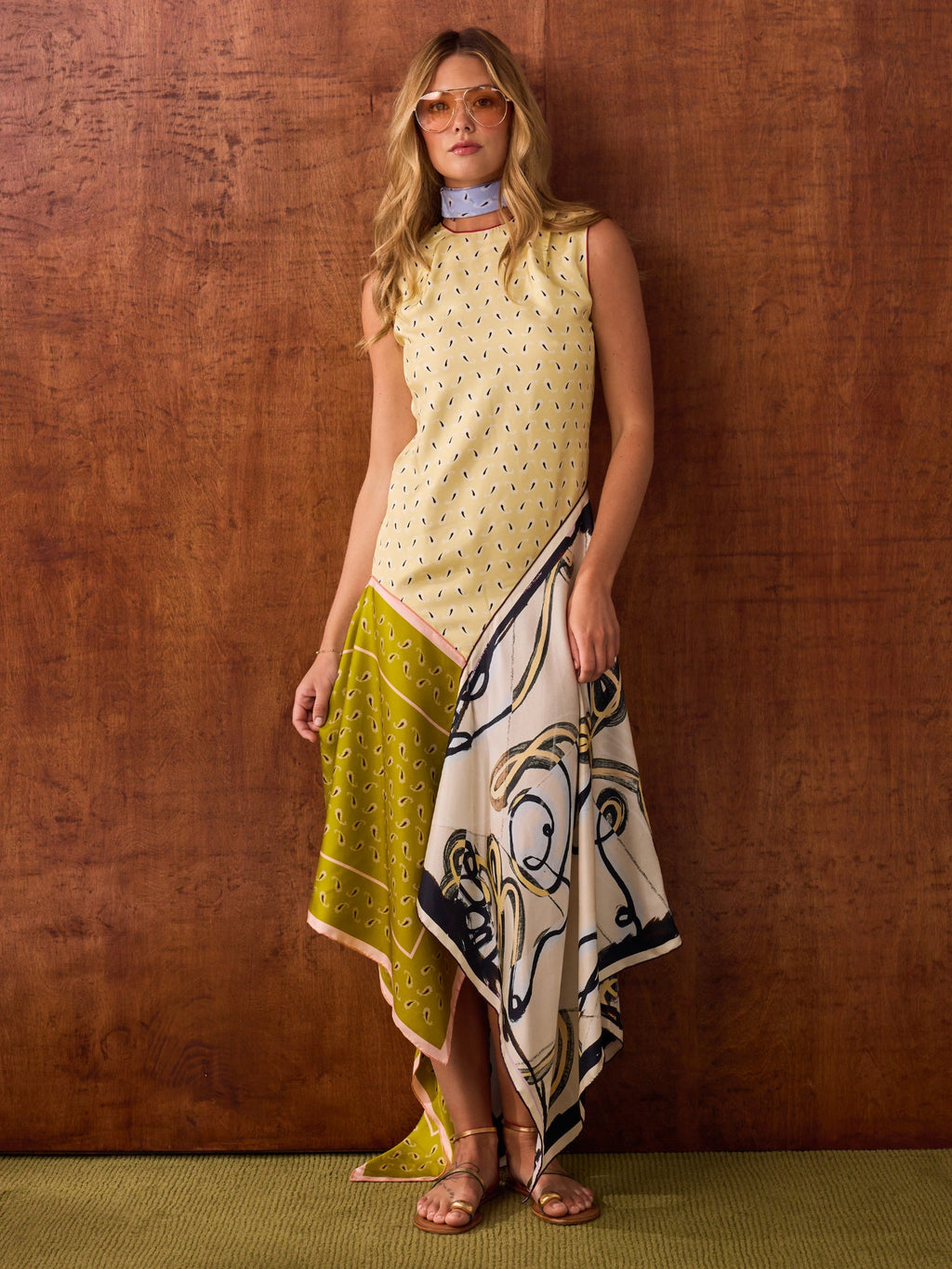 Otzio Women's Asymmetrical Scarf Dress