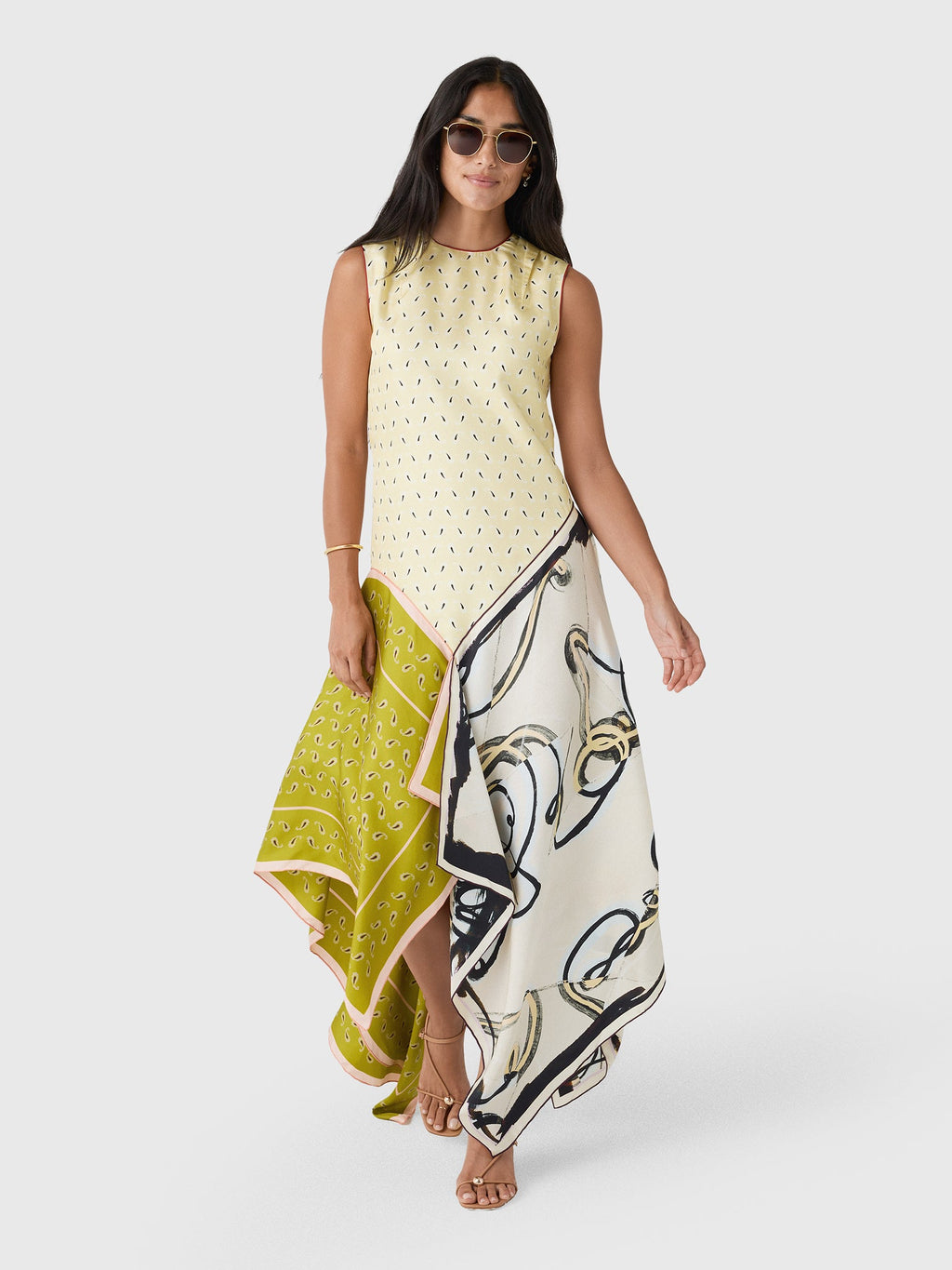 Otzio Women's Asymmetrical Scarf Dress