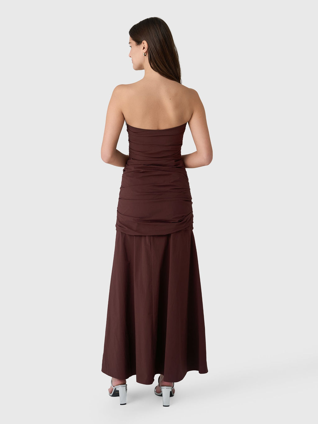 St. Agni Women's Gathered Strapless Longline Dress