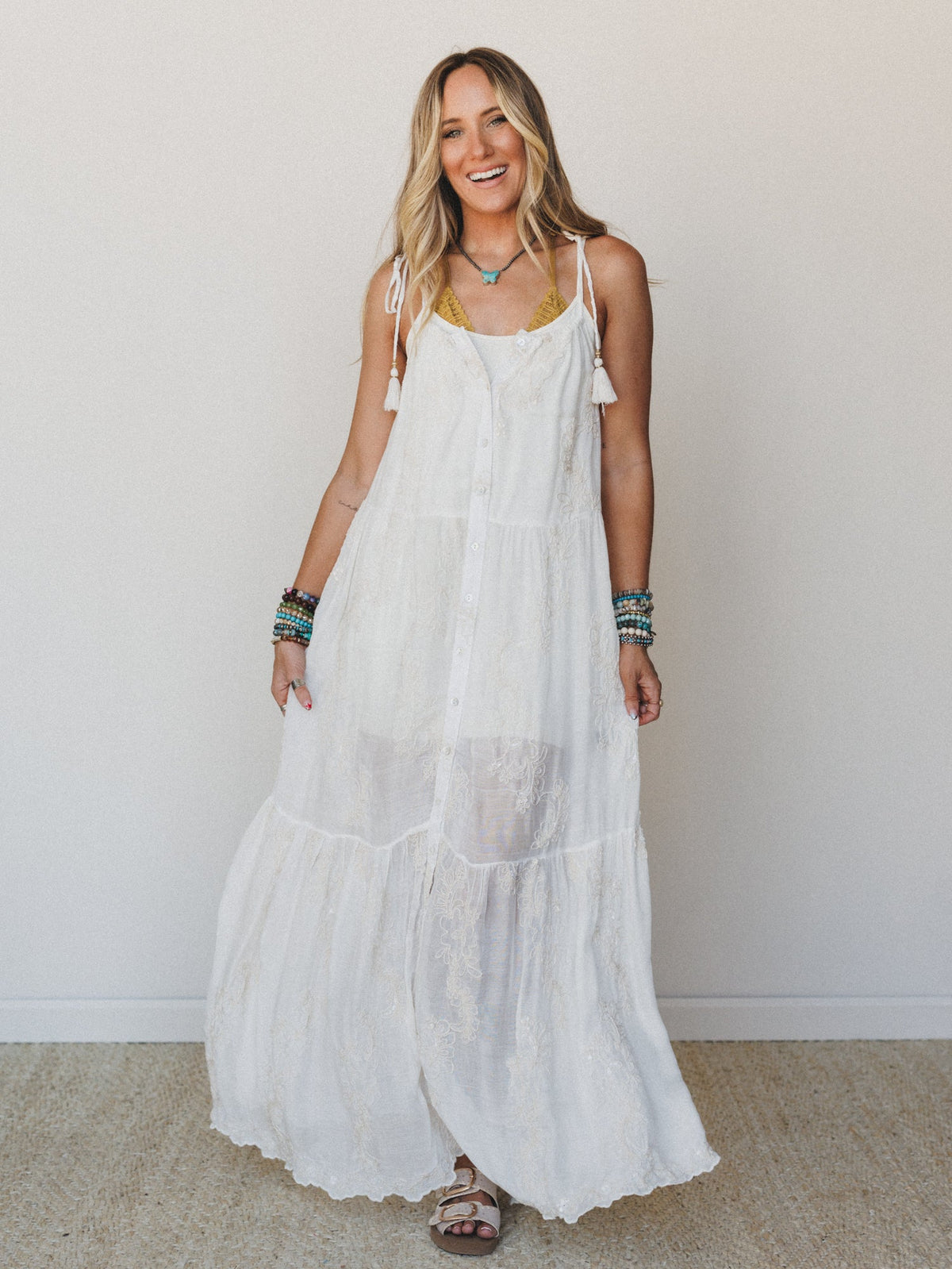 Savannah Maxi Dress - Natural