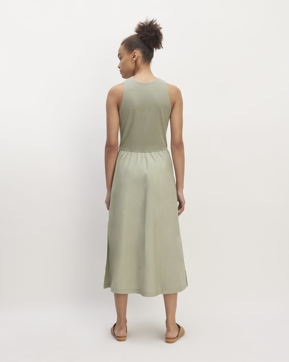 The Supima® High-Neck Riviera Dress | Sage Green