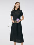 19MM Xiang Yun Silk Women Qipao Midi Dress