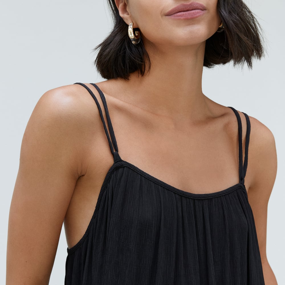 The Naia? Ripple Tiered Maxi Dress | Black