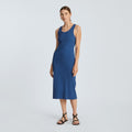 The '90s Rib Dress | Deep Blue