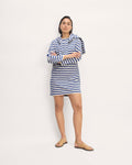 The Mariner Dress | Bone / Mazarine Blue